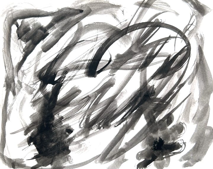 Ink: black and white, in ink. Watercolour by Zeynep Özdem Sözmen.
